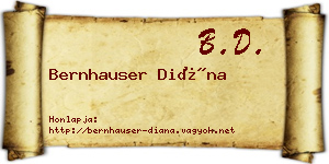 Bernhauser Diána névjegykártya